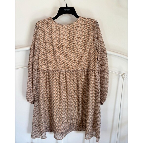 Jodifel Babydoll Tunic Shirt Medium Fall Colors Flowy Shirt Embroidery Boho - Picture 3 of 5